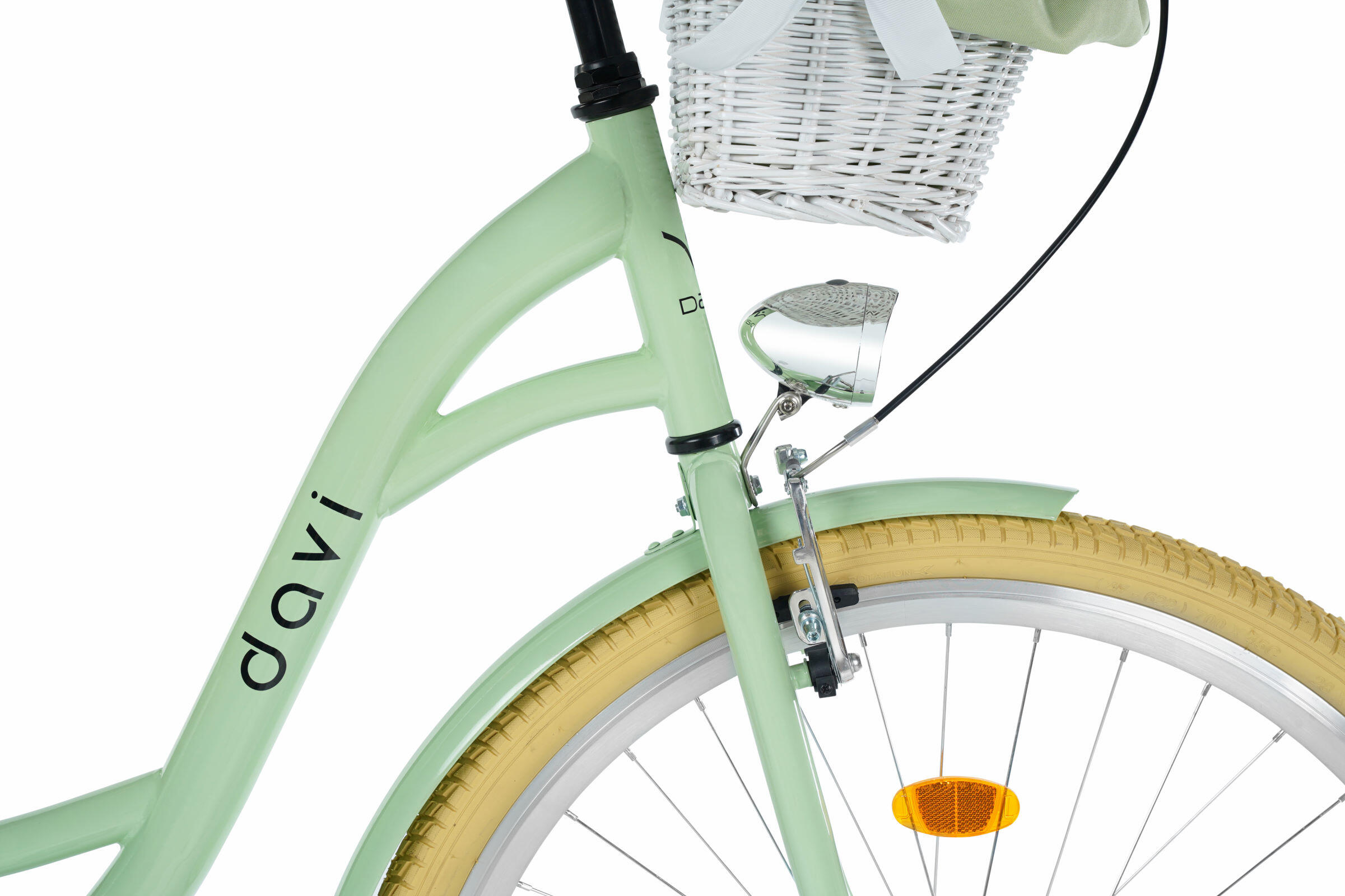 Damenfahrrad Davi Lila 28", 1 Gang, 155-180 cm, Grün/Creme 5/6