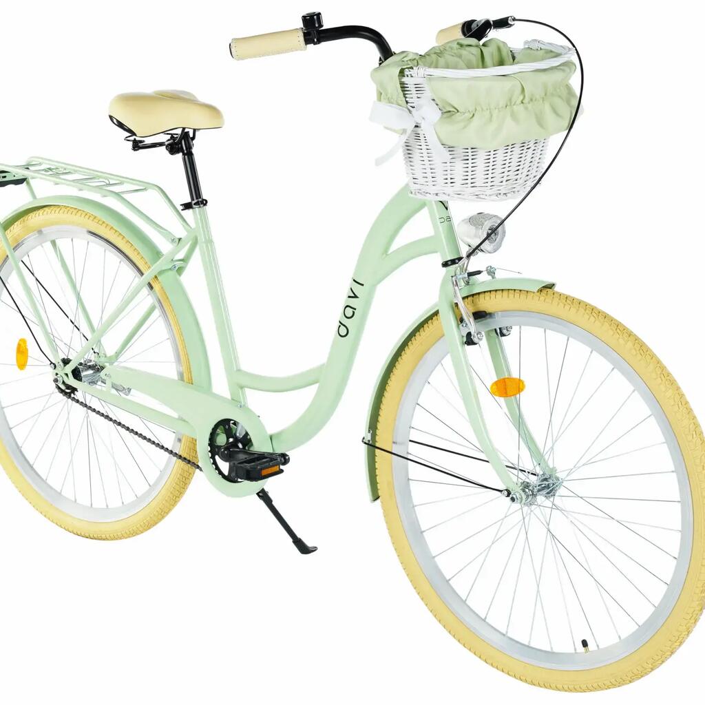 Women’s bike Davi Mila 28″, 160–185 cm, 1 speed, green/cream