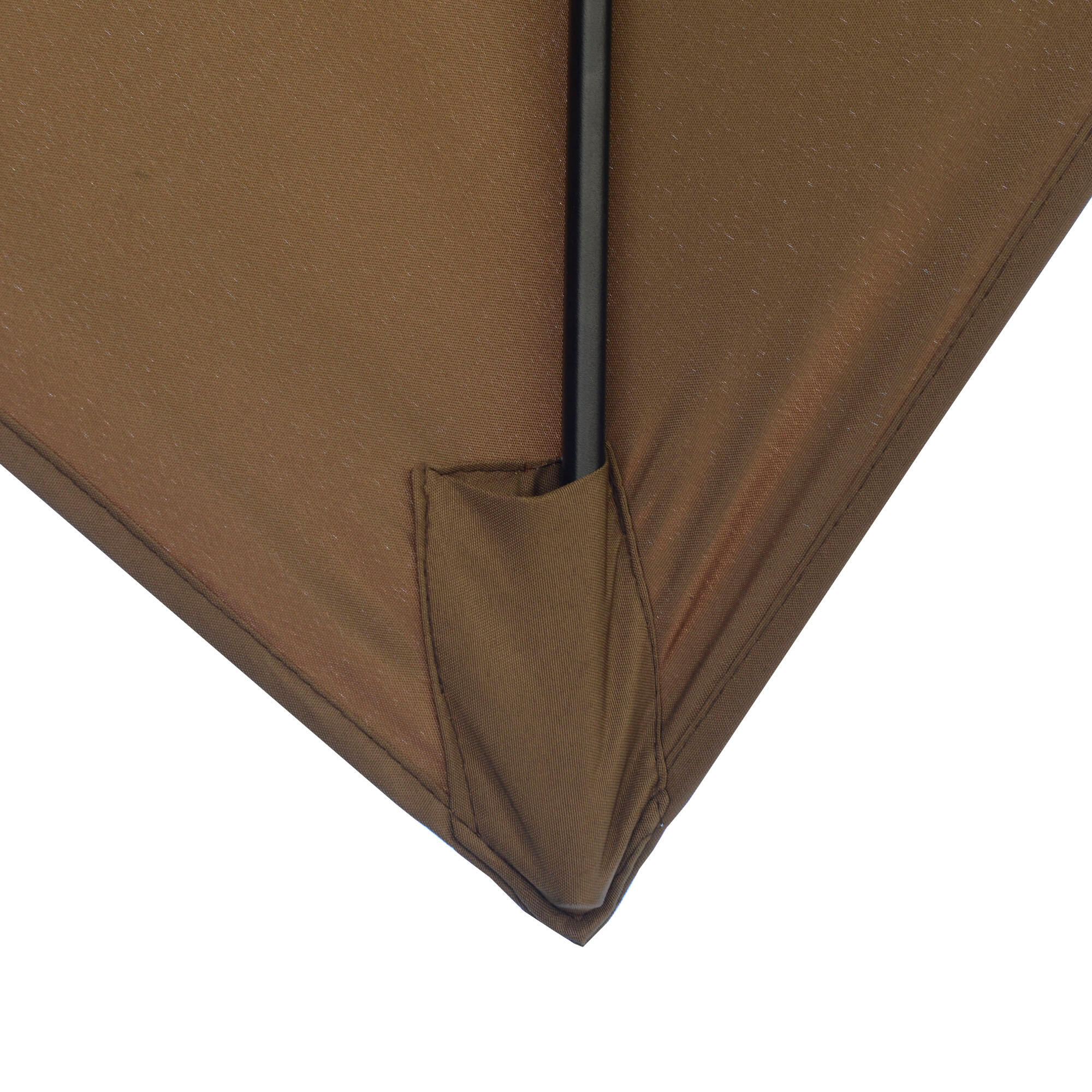 Sombrilla de aluminio inclinable UV50+ Outsunny 200x300x248 cm café 5/8