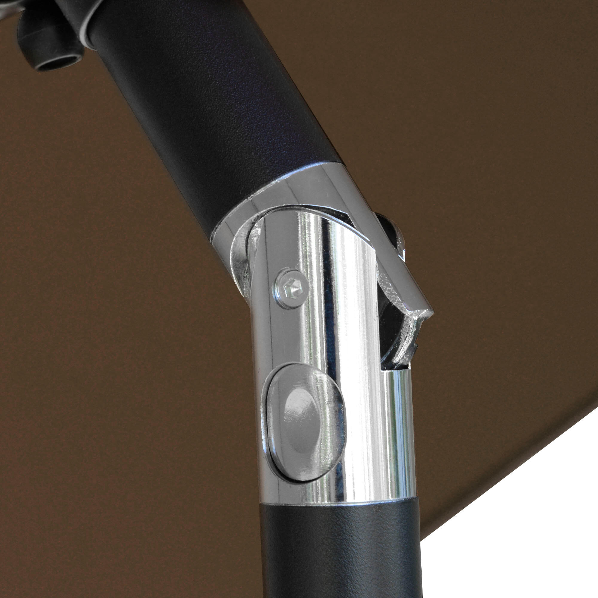 Sombrilla de aluminio inclinable UV50+ Outsunny 200x300x248 cm café 4/8