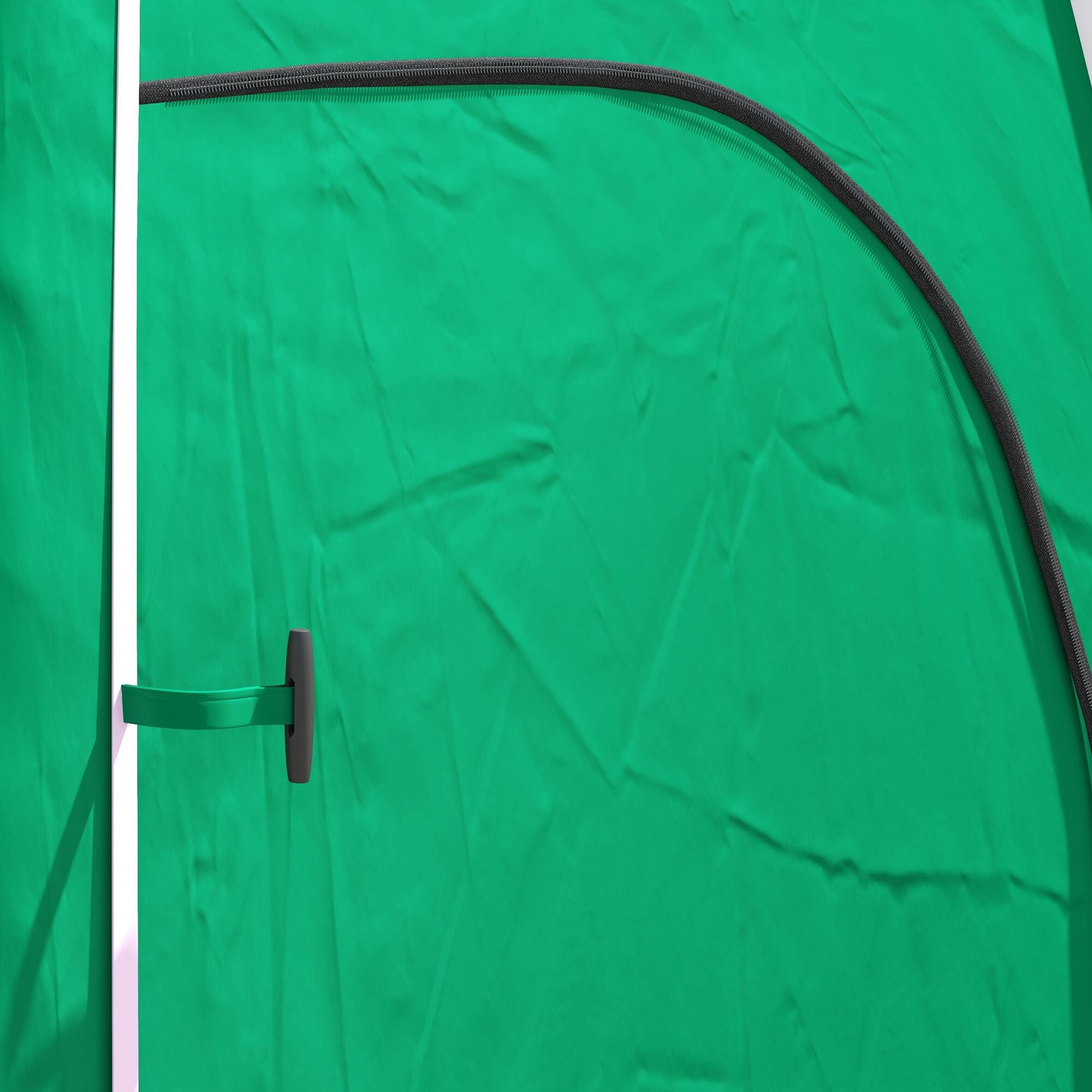 Tienda de Ducha Outsunny 122x122x213 cm Verde 4/7