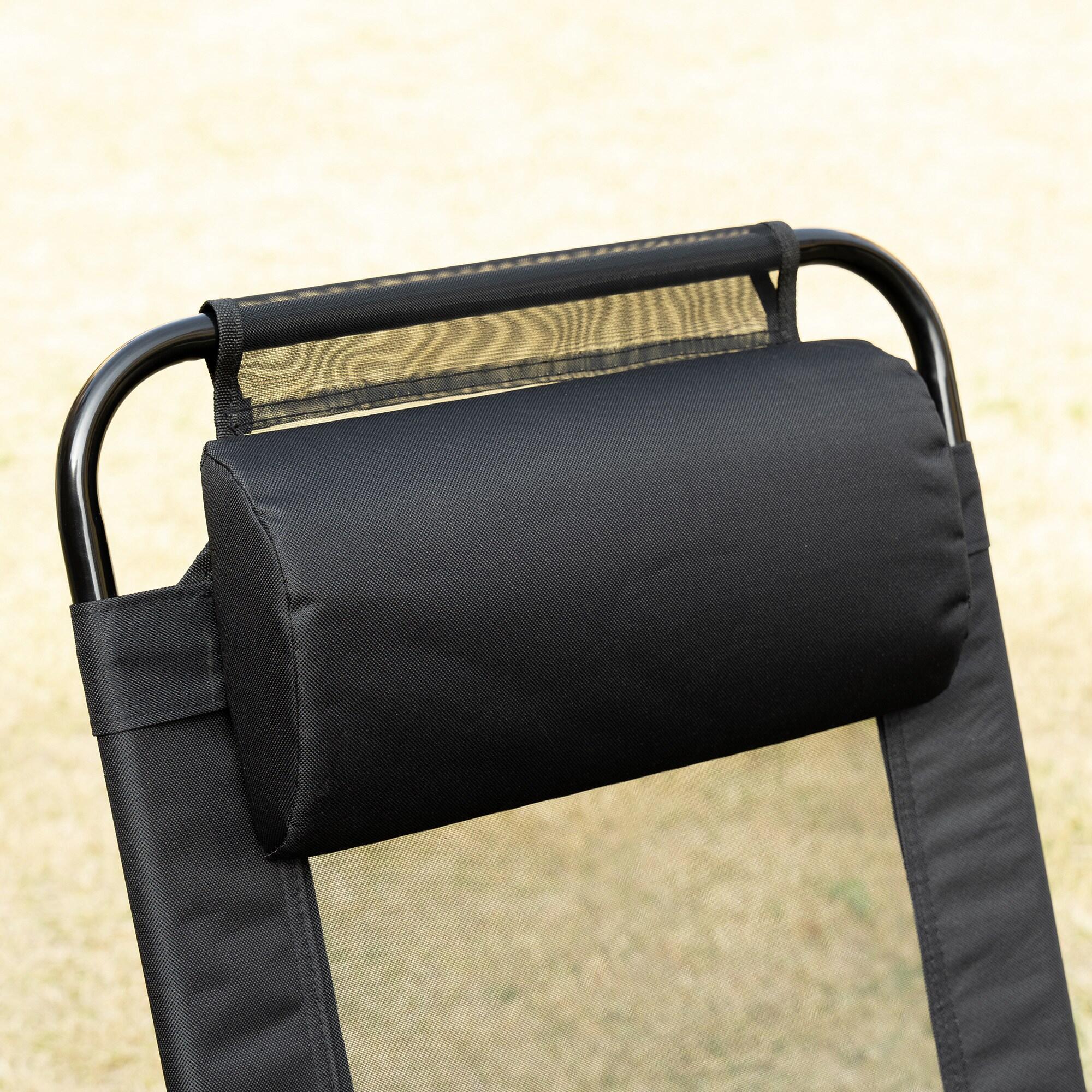 Sillas de Camping Outsunny 62x70x109 cm Negro 4/7