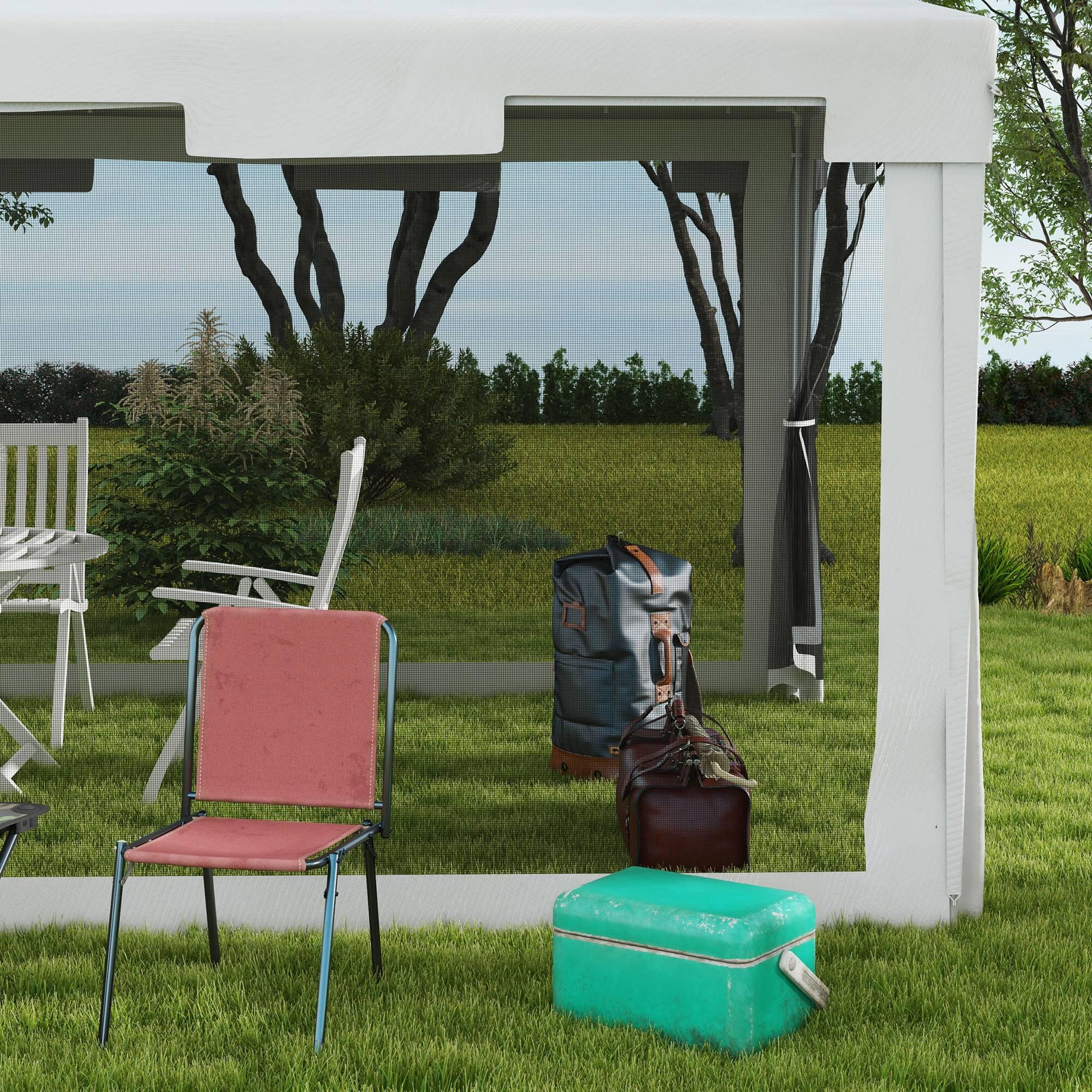 Carpa Evento Deportivo Outsunny 395x295x255 cm Blanco 5/7