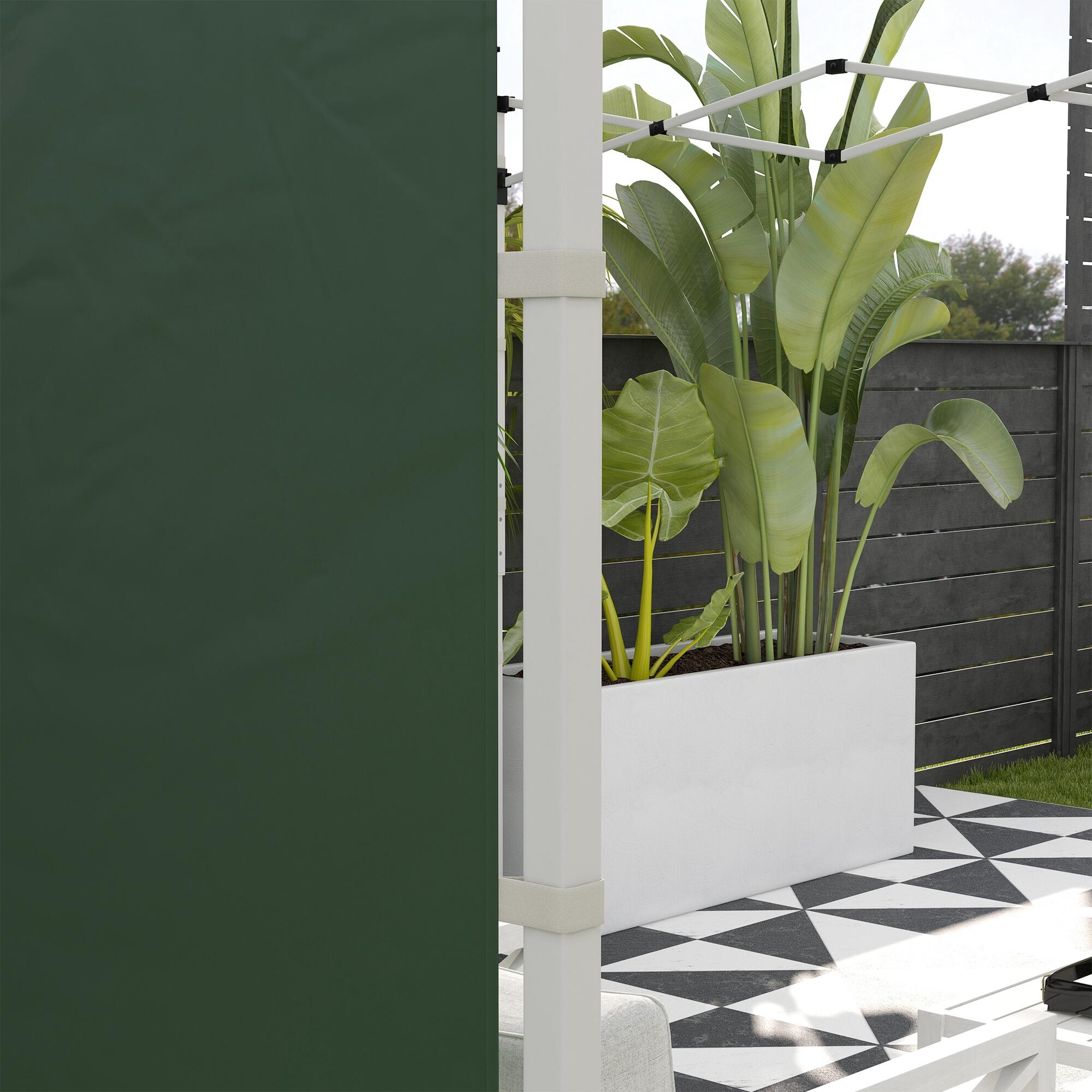 Paredes para Carpas de Eventos Deportivos Outsunny 295x195 cm Verde 5/7