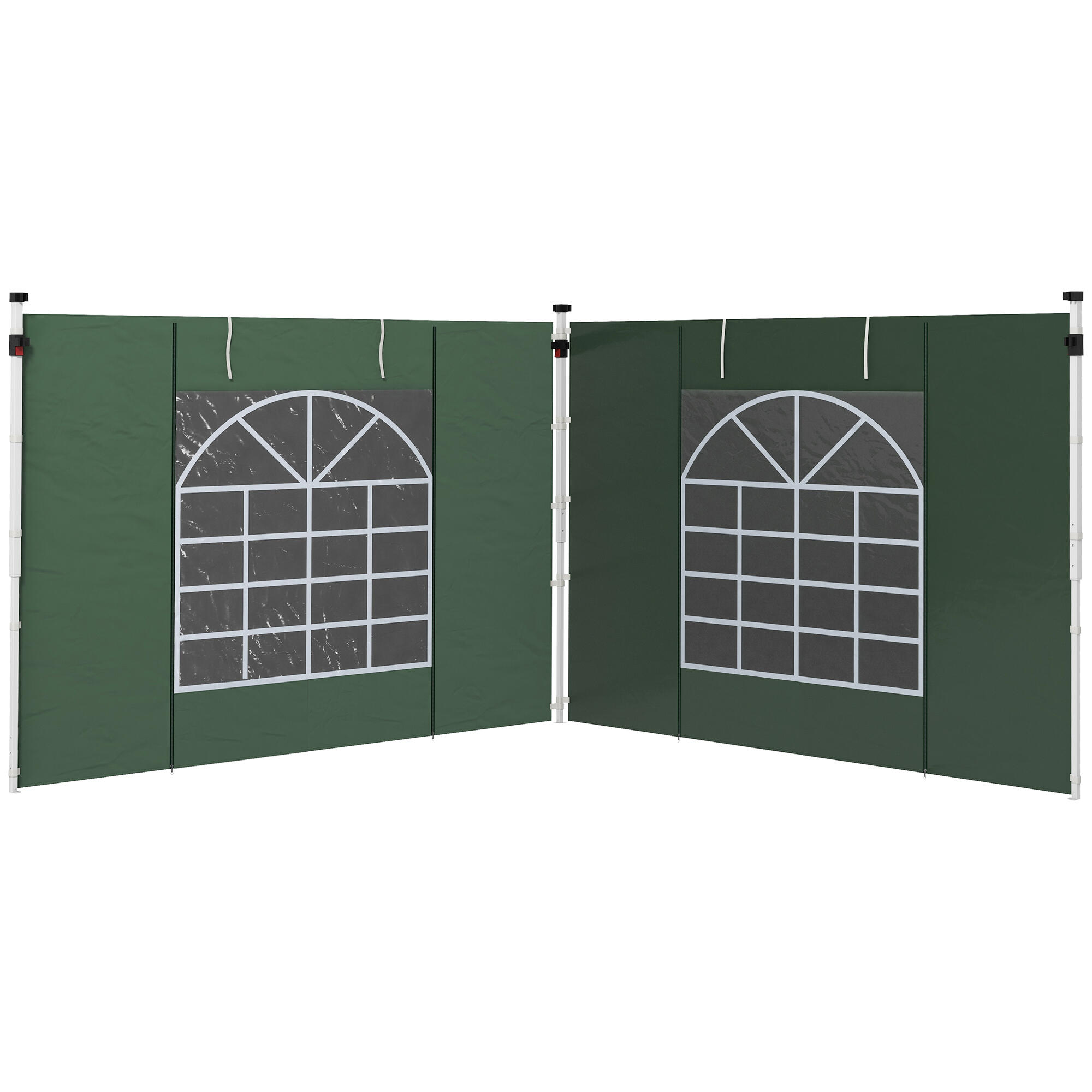 Paredes laterais para tendas outsunny 295x195 cm verde
