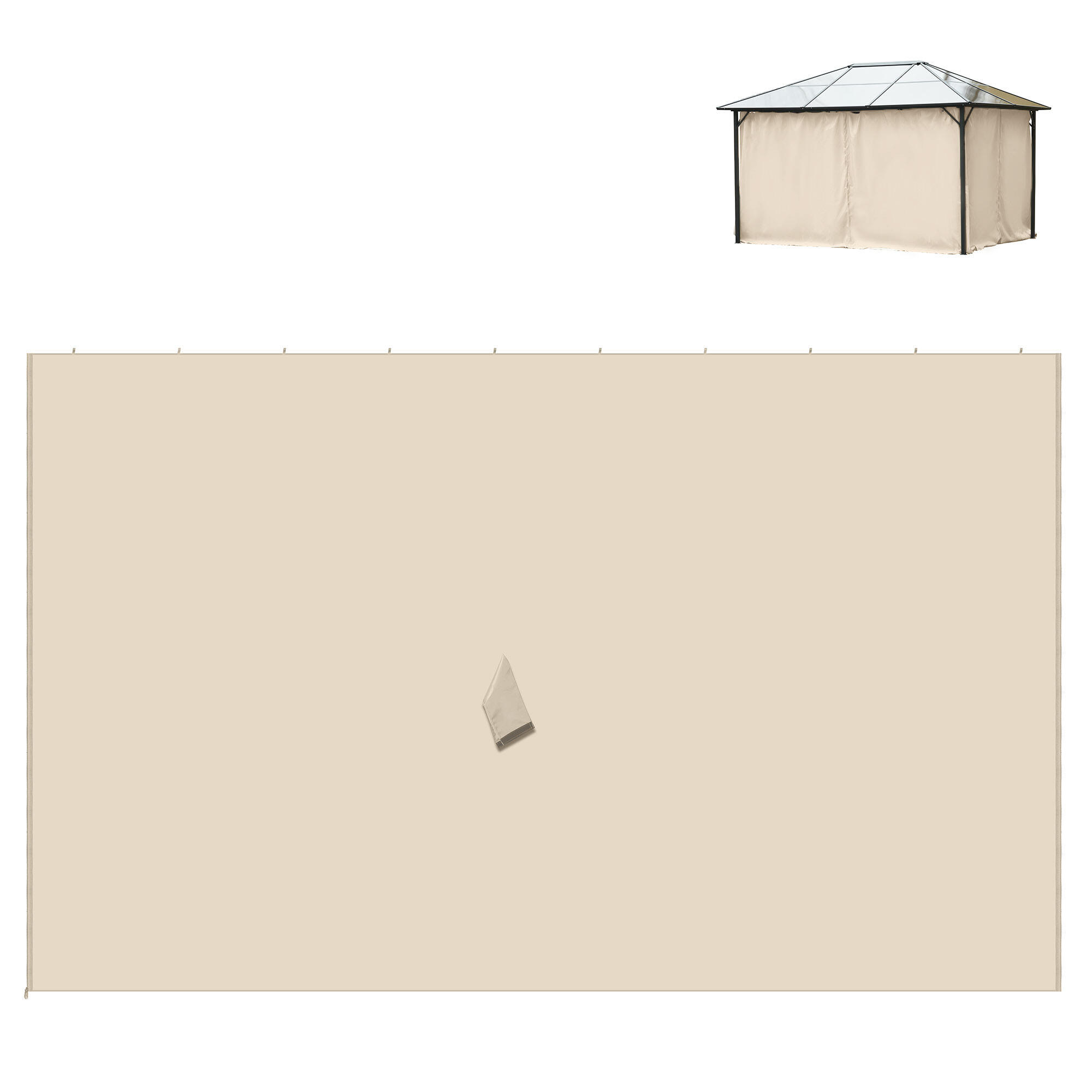 Paredes para Cenador Outsunny 350x200 cm Beige 4/7