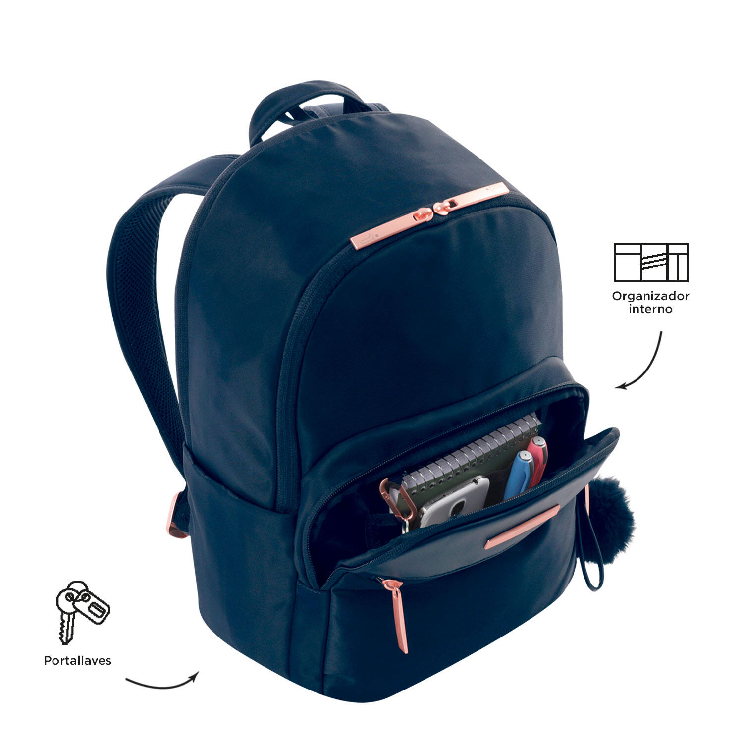 Totto Mochila ejecutiva Adelaide 2.0 Salute Poliéster 28.5 x 41.5 x 13.5 cm 5/5