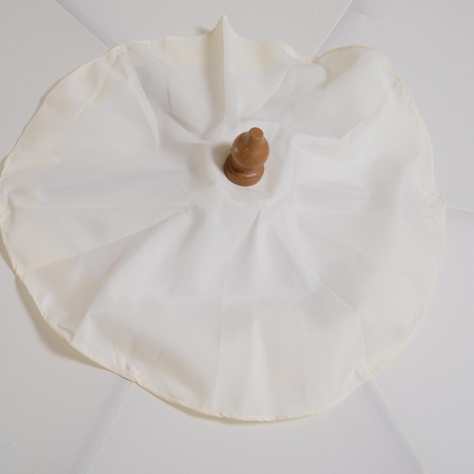 Parasol de camping Outsunny 250x250x230 cm Crema 5/8