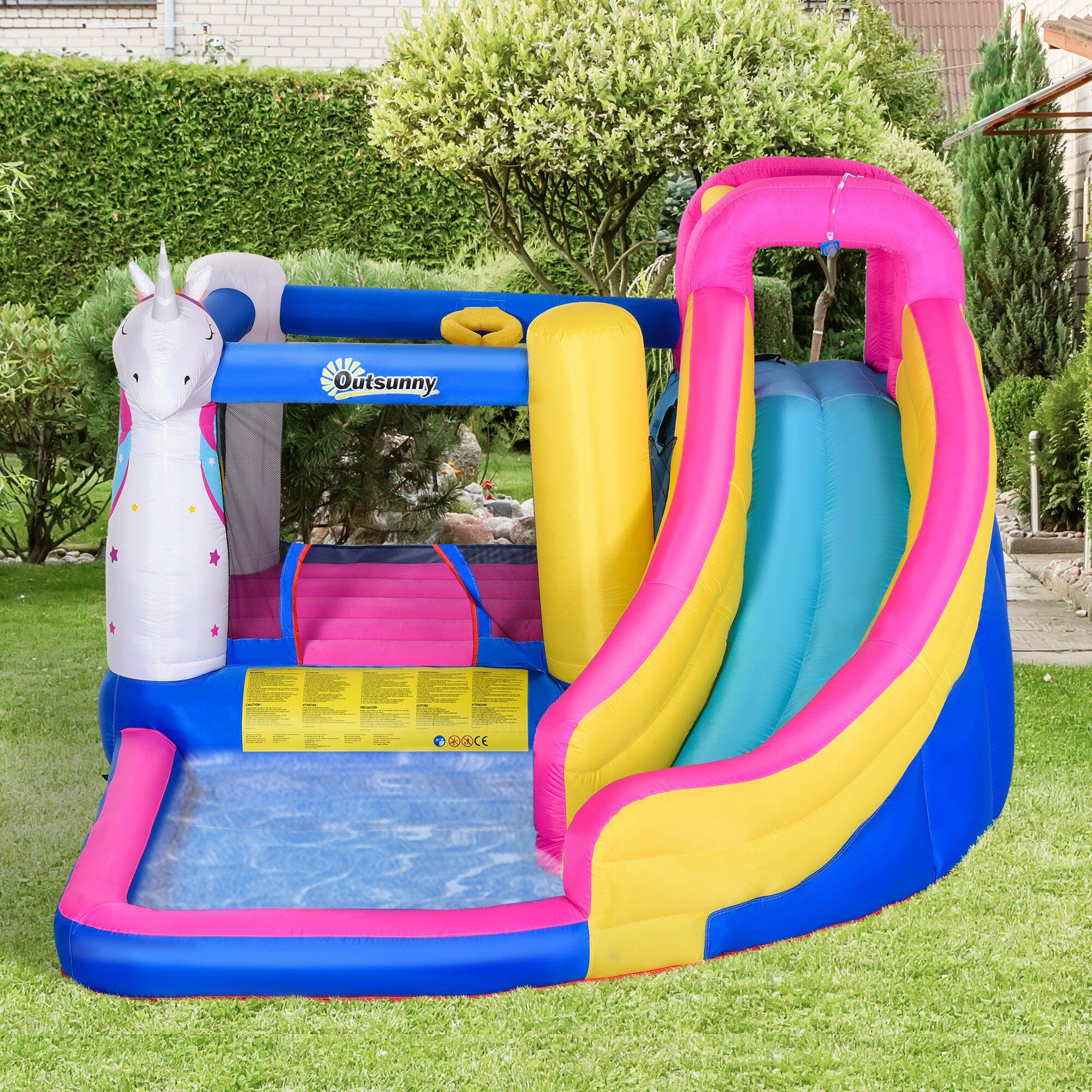 Castelo Inflável Criança 380x320x210 cm Multi Outsunny 2/7