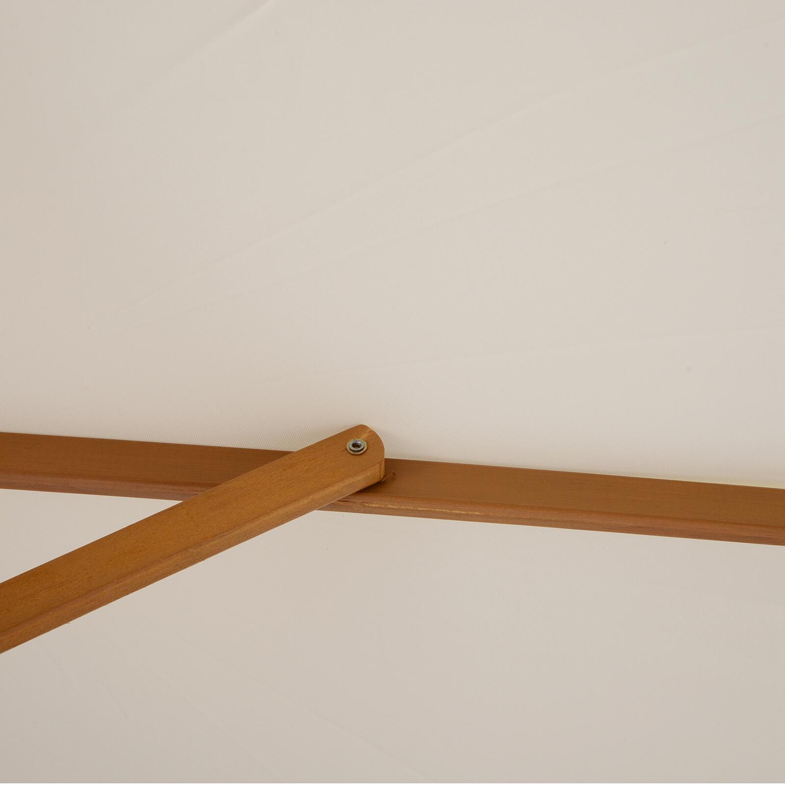 Parasol de camping Outsunny 250x250x230 cm Crema 4/8