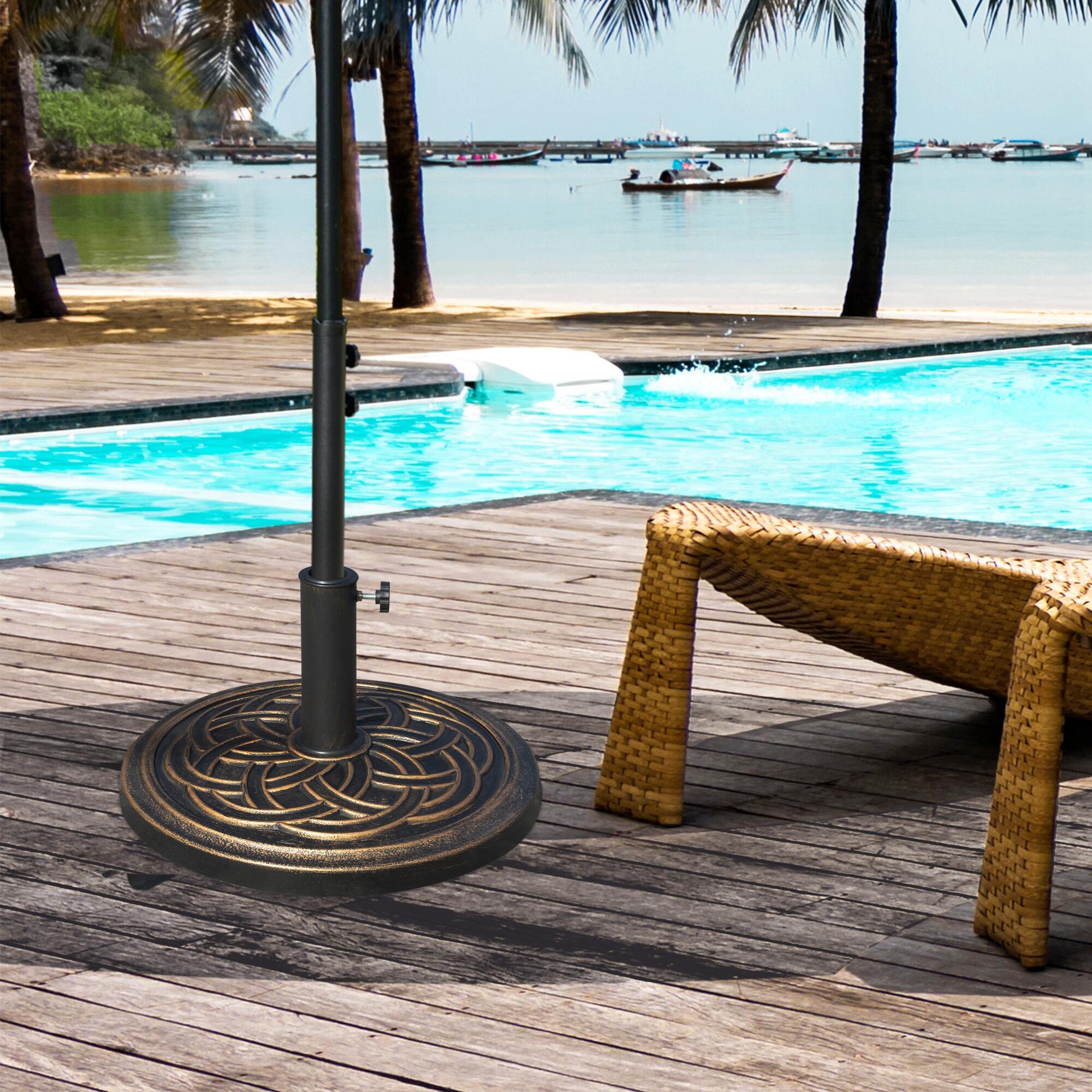Base para Sombrilla Outsunny 45x45x33 cm Bronce 2/7