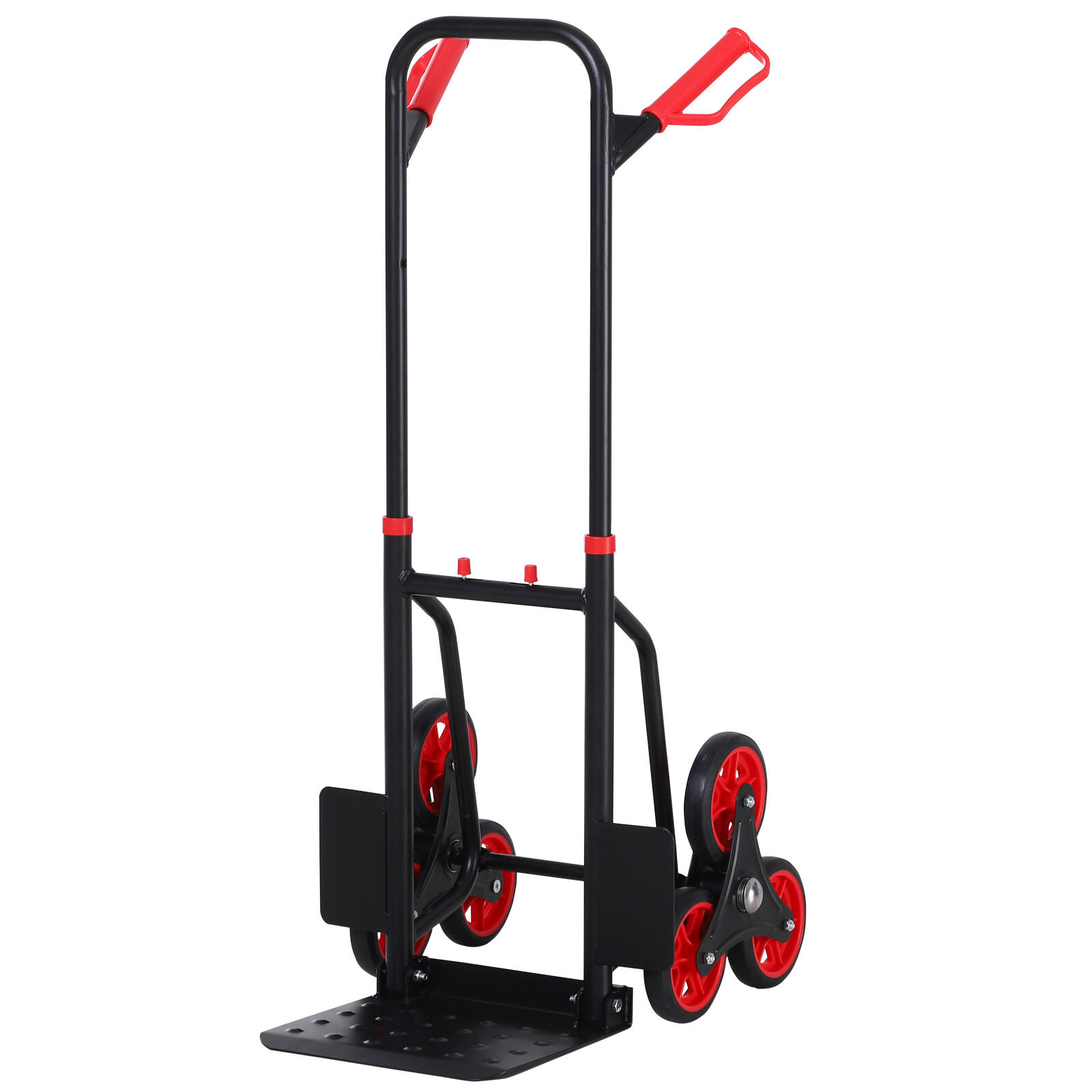 Carrinho de Mão Dobrável 60x45x109cm Preto e Vermelho DURHAND