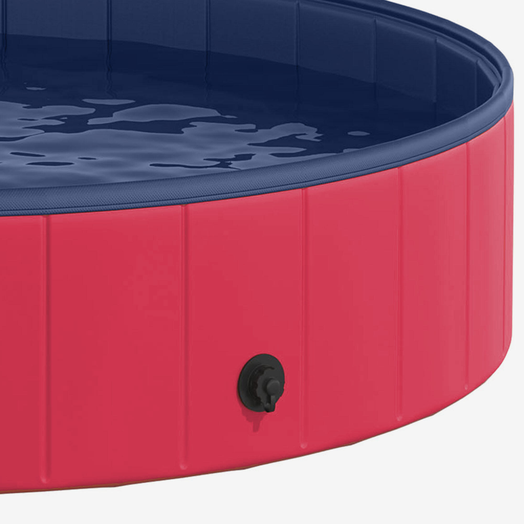 Piscina para Mascotas PawHut Ø140x30cm Rojo 4/7