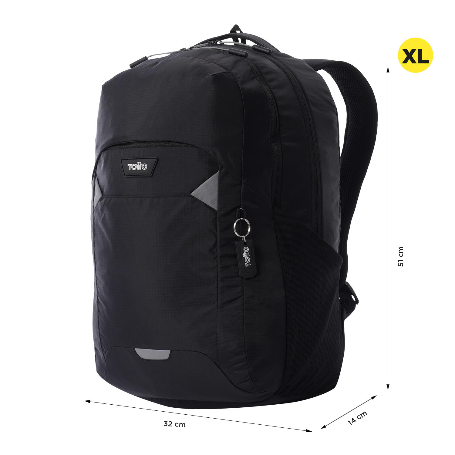 Totto Mochila ejecutiva Mako Negro Poliéster 32 x 51 x 14 cm 2/5