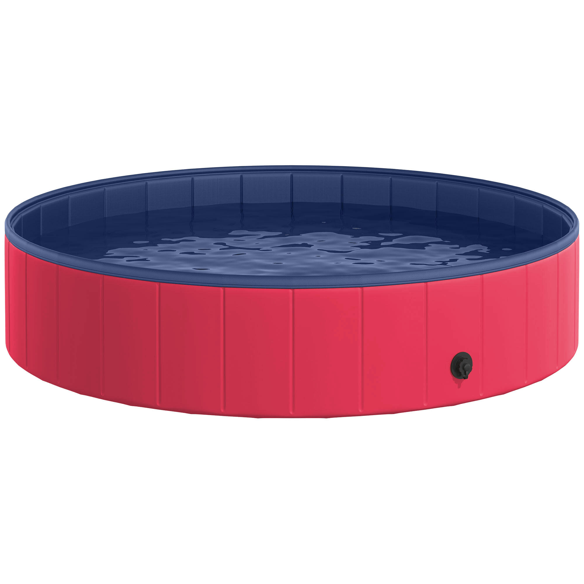 Piscina para Mascotas PawHut Ø140x30cm Rojo 2/7