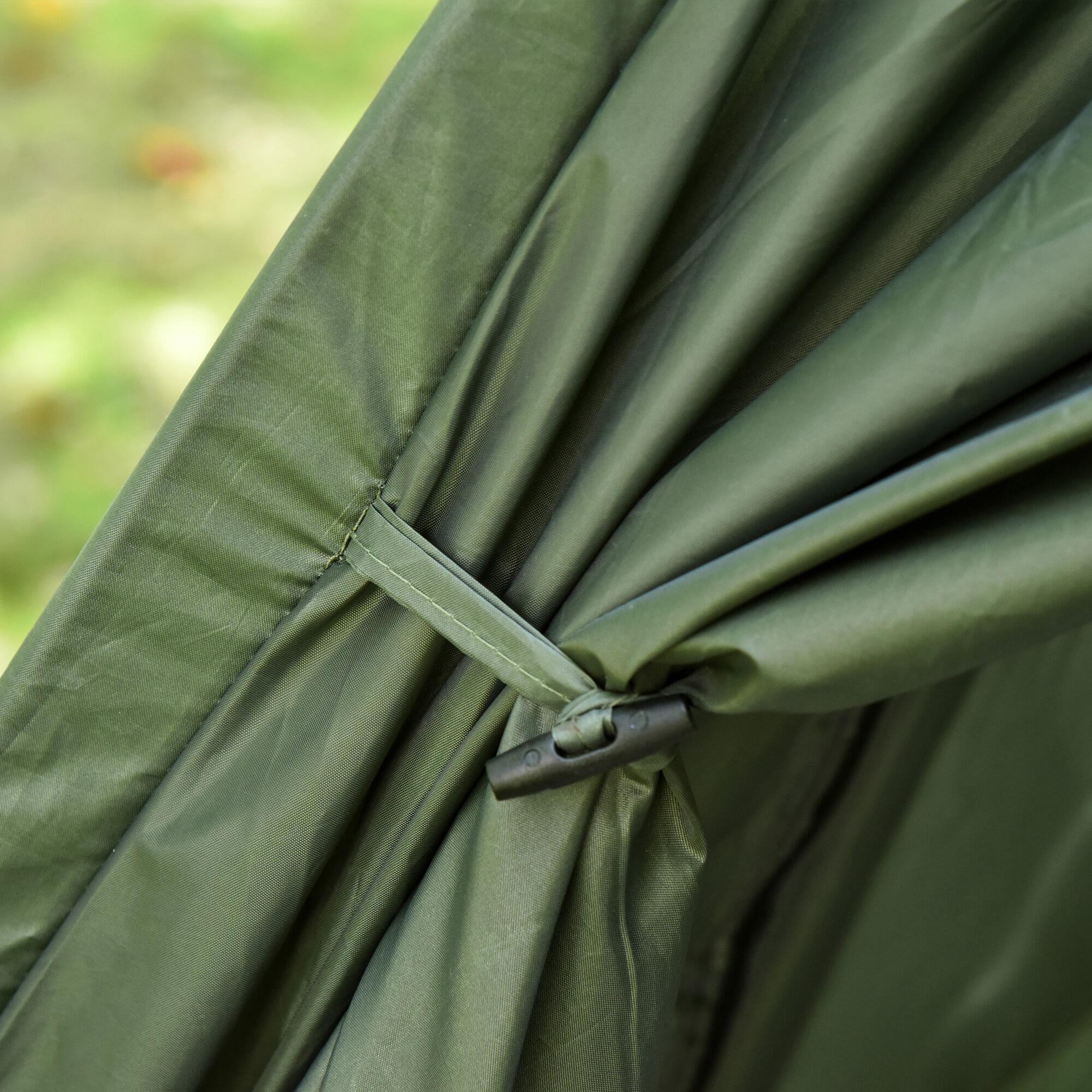 Cama Doble de Camping con Tienda Outsunny 193x145x180 cm Verde 4/8
