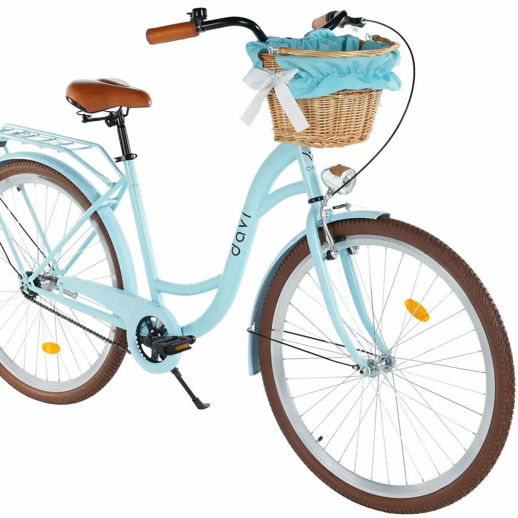 Women’s bike Davi Mila 28″, 160–185 cm, 1 speed, blue/beige