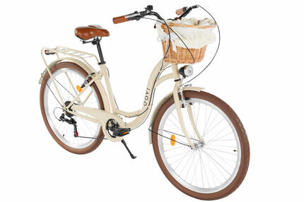 Vélo femme Davi Ella 26″, 155–180 cm, 7 vitesses, beige