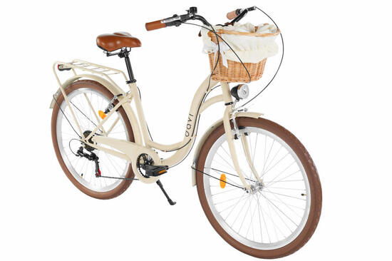 Vélo femme Davi Ella 26″, 155–180 cm, 7 vitesses, beige