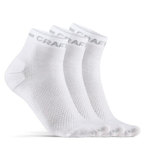 Unisex - Running - Socken - atmungsaktiv, verstärkt, Mid (3-Pack) - Weiß