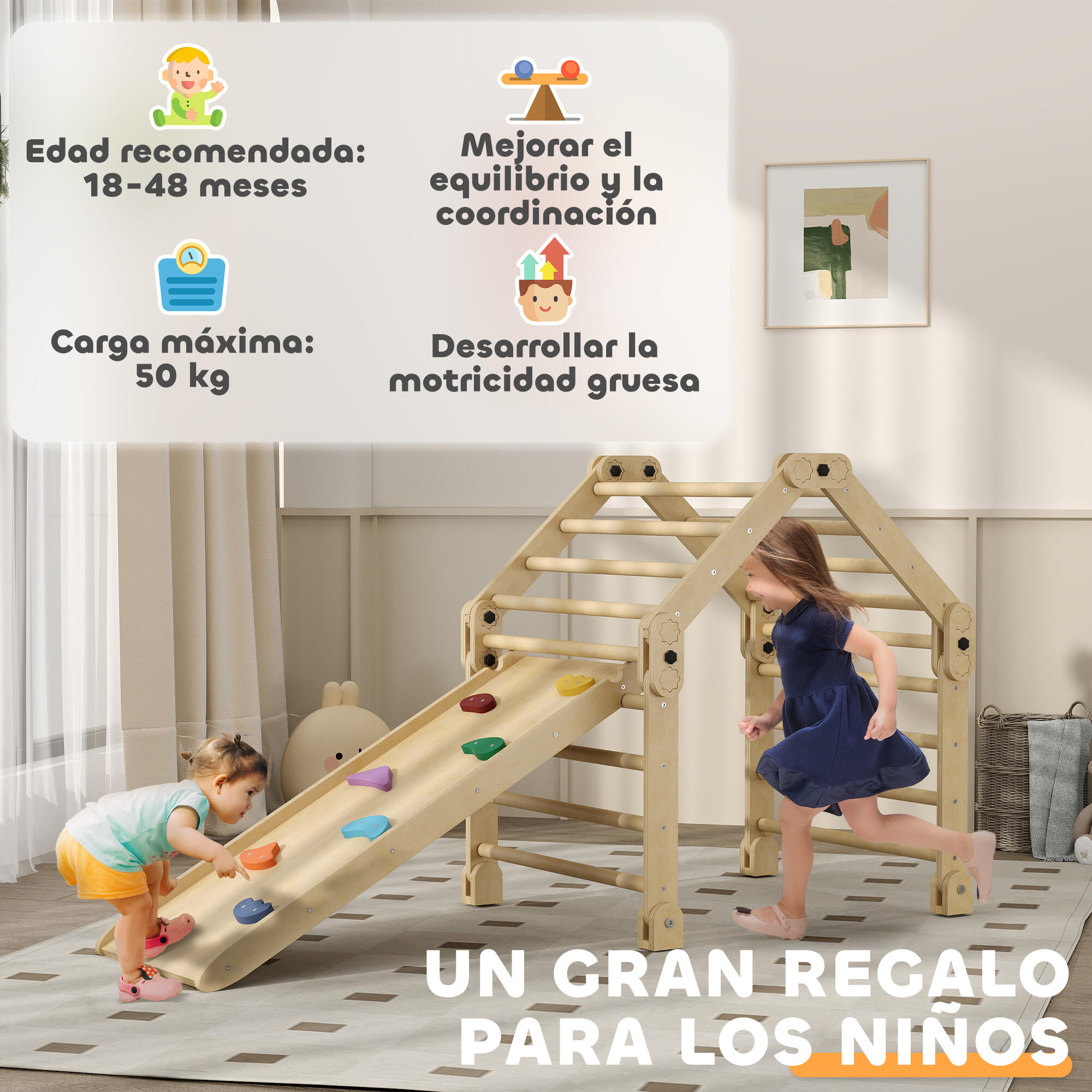 Escalada para Niños AIYAPLAY 175x70x89 cm Multicolor 6/7