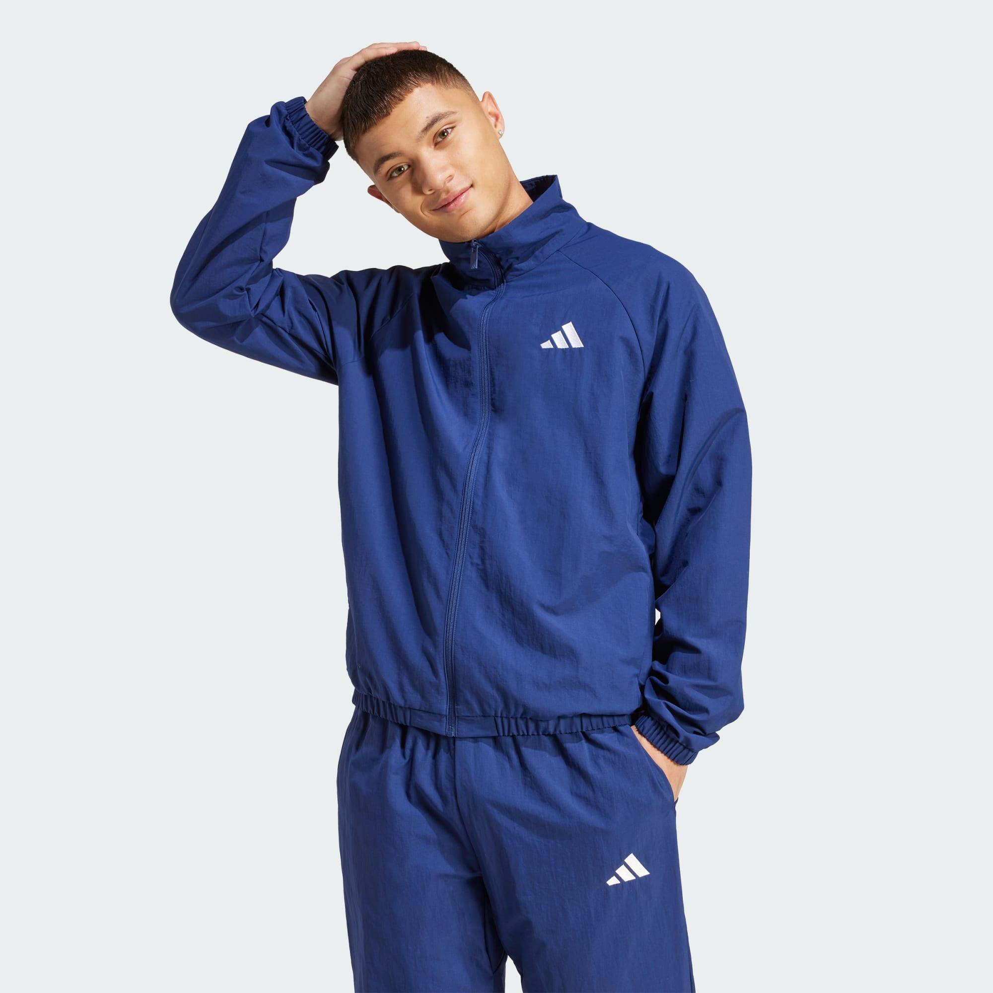 Adidas - Coupe-vent Petit Logo Essentials - Coupe Vent - Blanc|bleu - 42 M/l - Decathlon