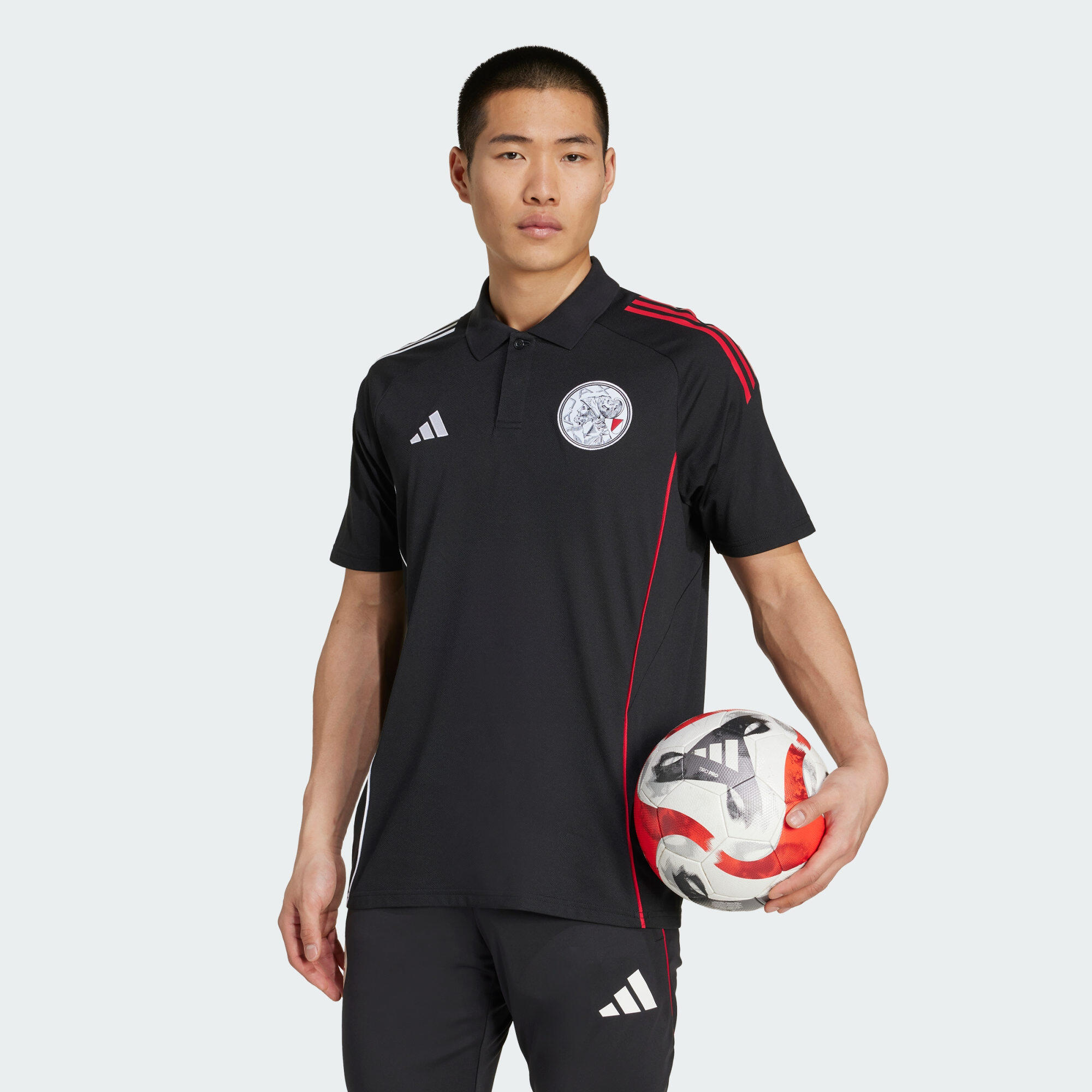 Adidas - Polo Ajax Amsterdam Tiro 25 Competition - Polo Manches Courtes - Blanc|noir|rouge - 42 M/l - Decathlon