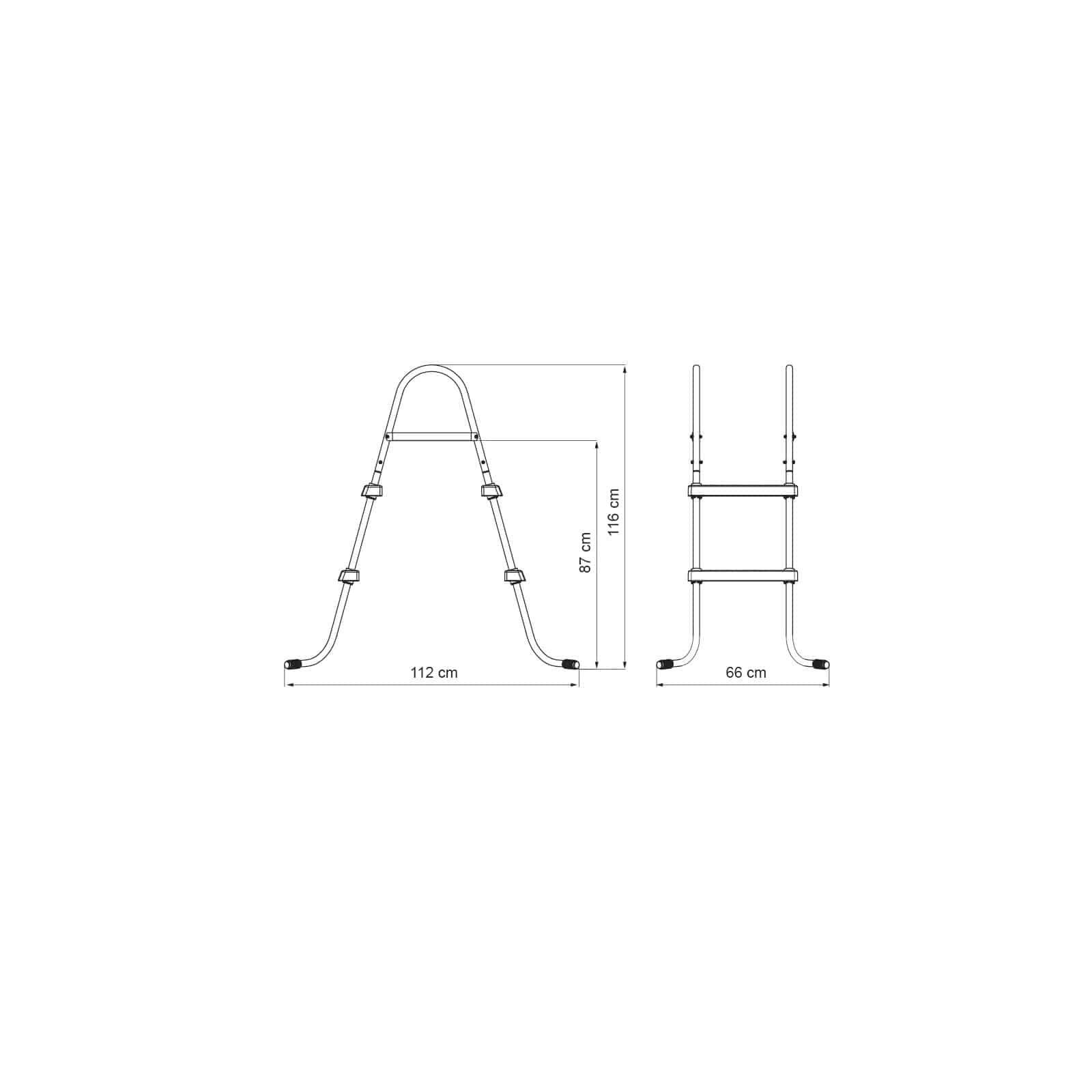 Zwembadladder 84 cm 2/6