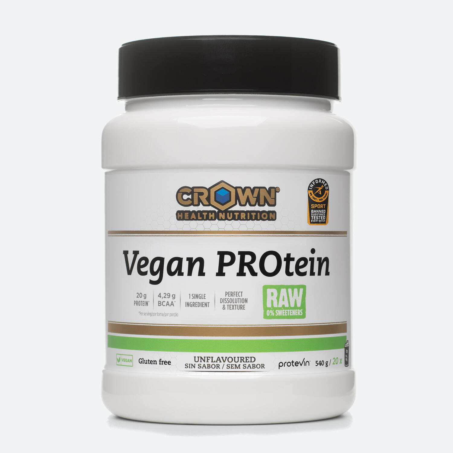 Vegan PROtein Raw (sem adoçantes) sem sabor