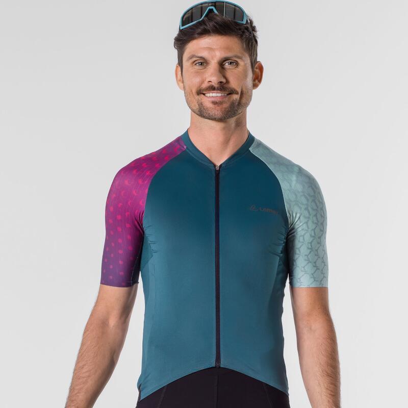 Maglia da ciclismo a maniche corte FZ Statement Glam Dark Petrol uomo – Blu 3/5