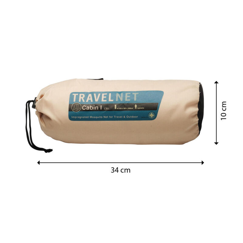 Moustiquaire de voyage Travelnet Cabine I - imprégnée - L210x P100x H240cm 1pers