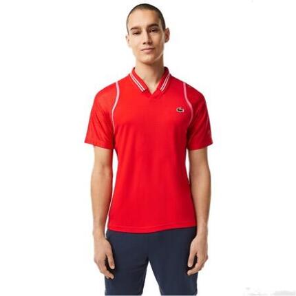 Polo LACOSTE TENNIS x Daniil Medvedev Slim Fit blanc mesh