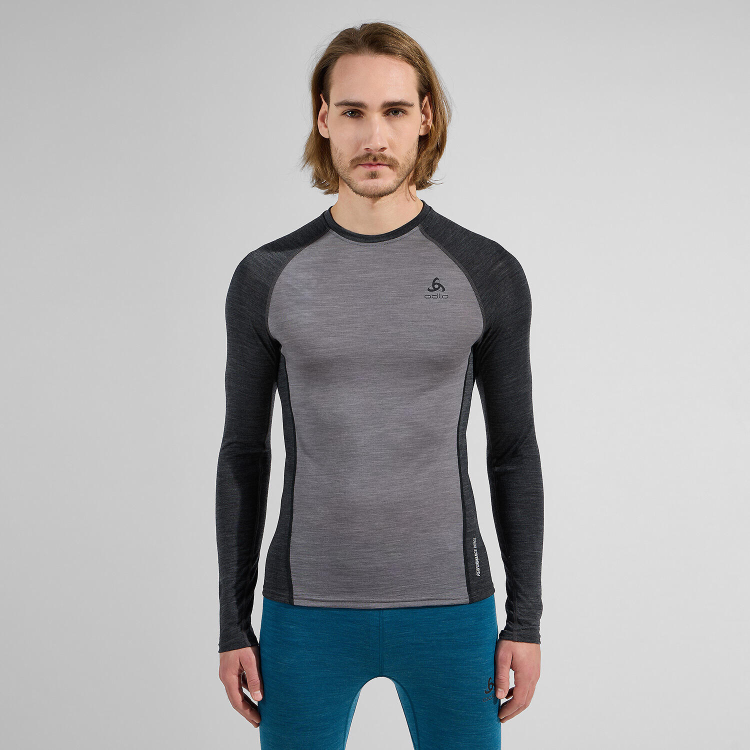Base Layer Odlo Performance Wool 150 Grau 3/5