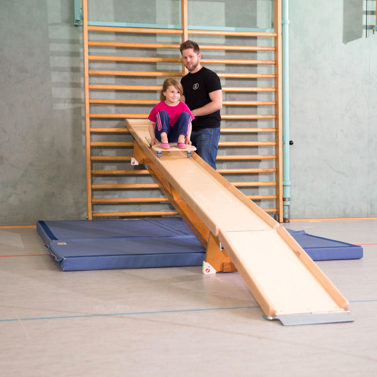 Rollbrettbahn-Set Flizzer Für Turnbank 3 m Kinderturnen Unisex Holz 2/6