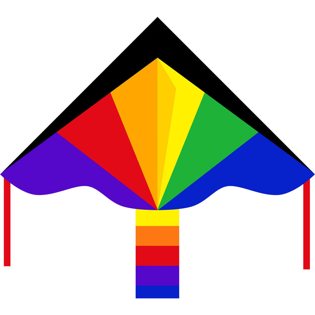HQ Papagaio para crianças HQ Simple Flyer 120 Rainbow 102145 Rainbow 120 x 75 cm