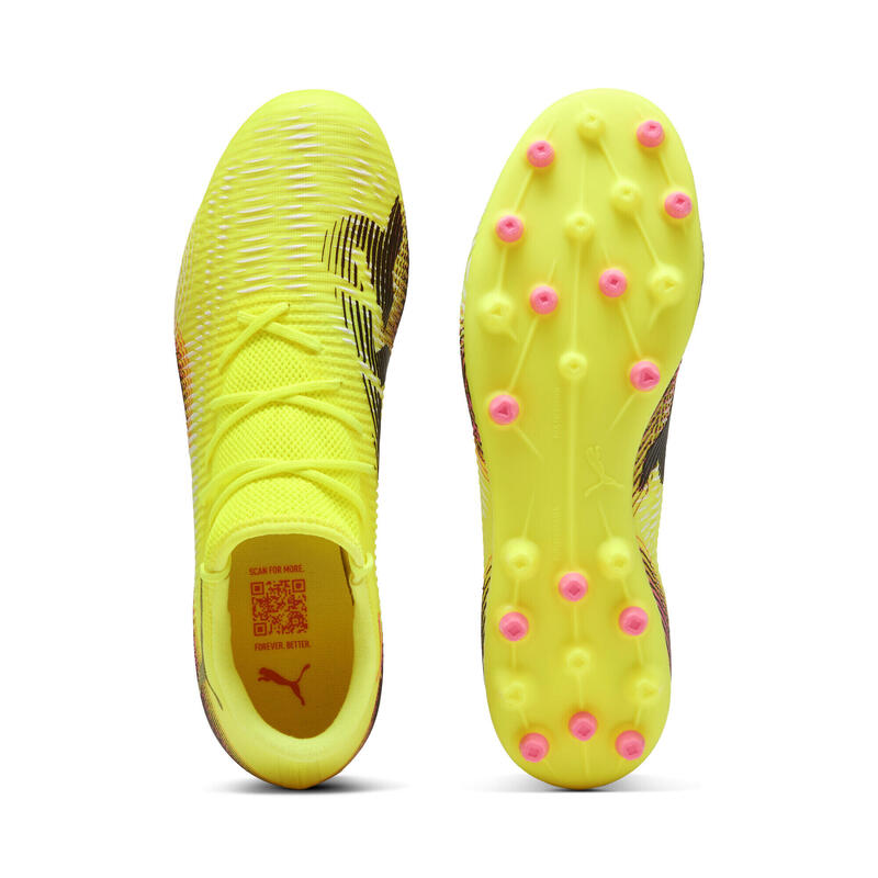 Buty piłkarskie FUTURE 8 MATCH MG niskie PUMA Yellow Alert Black Sun Struck Pink