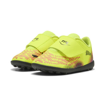 Botas de fútbol FUTURE 8 PLAY TT V Niños PUMA Yellow Alert Black Sun Struck Pink