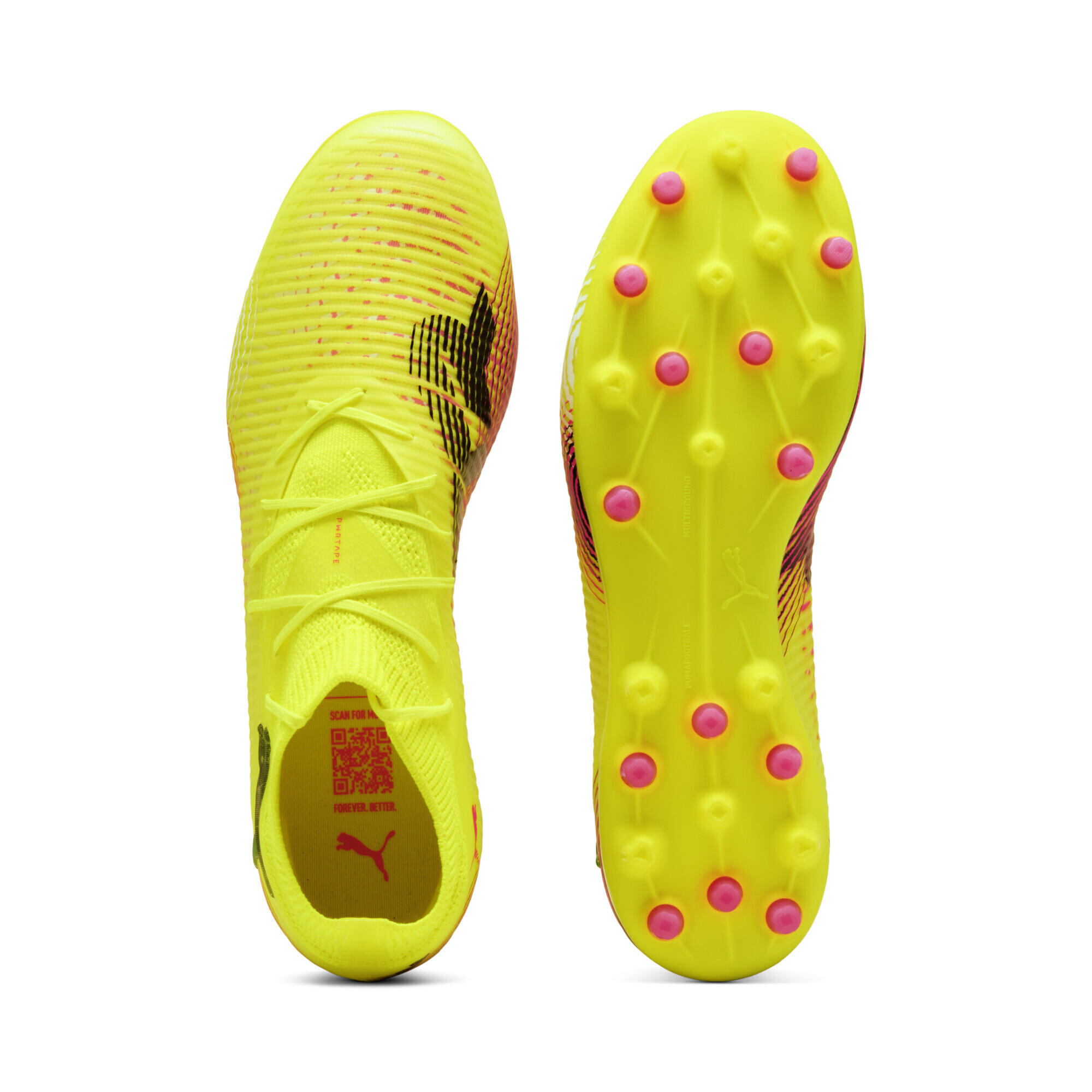 FUTURE 8 PRO MG Fußballschuhe Erwachsene PUMA Yellow Alert Black Sun Struck Pink 4/7
