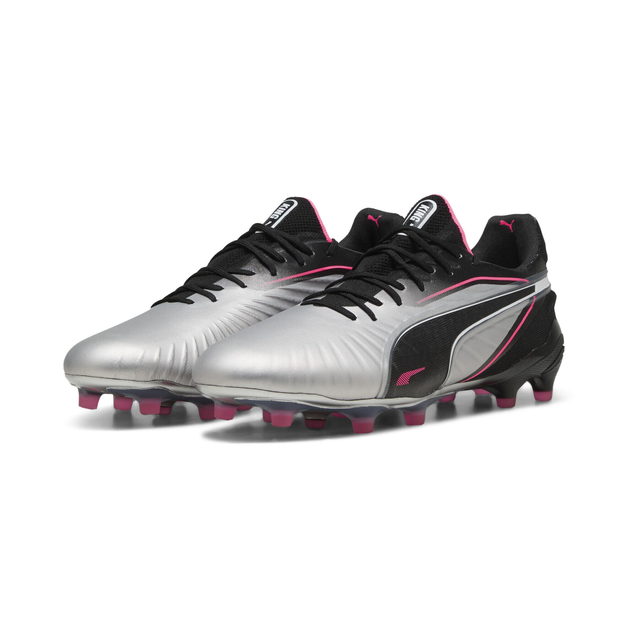 Puma - Chaussures De Football King Ultimate Fg/ag Unisexe Puma - Chaussures De Football - Blanc|noir|rose - Decathlon