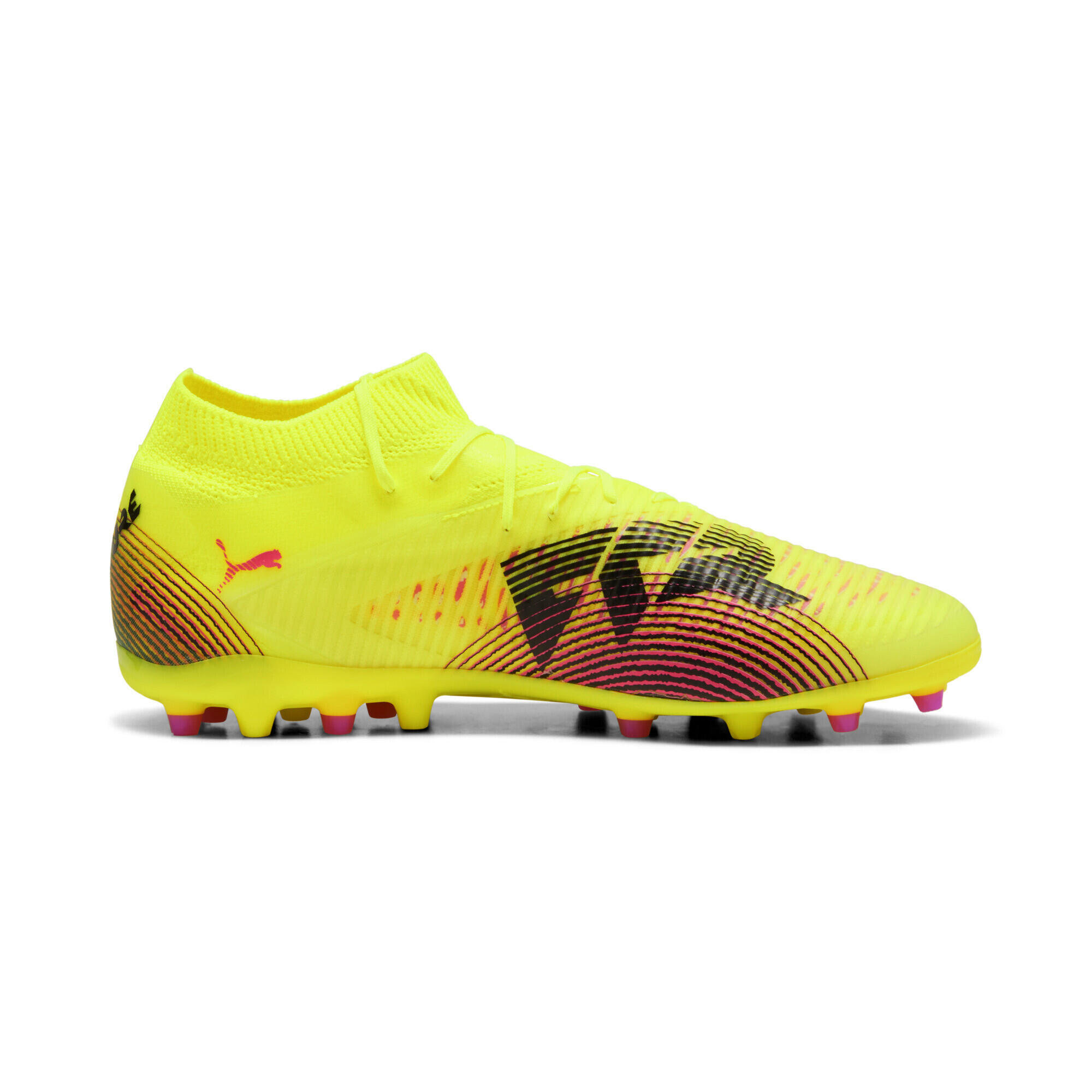 FUTURE 8 PRO MG Fußballschuhe Erwachsene PUMA Yellow Alert Black Sun Struck Pink 5/7