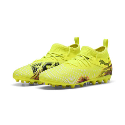 Botas de fútbol FUTURE 8 MATCH MG Niños PUMA Yellow Alert Black Sun Struck Pink