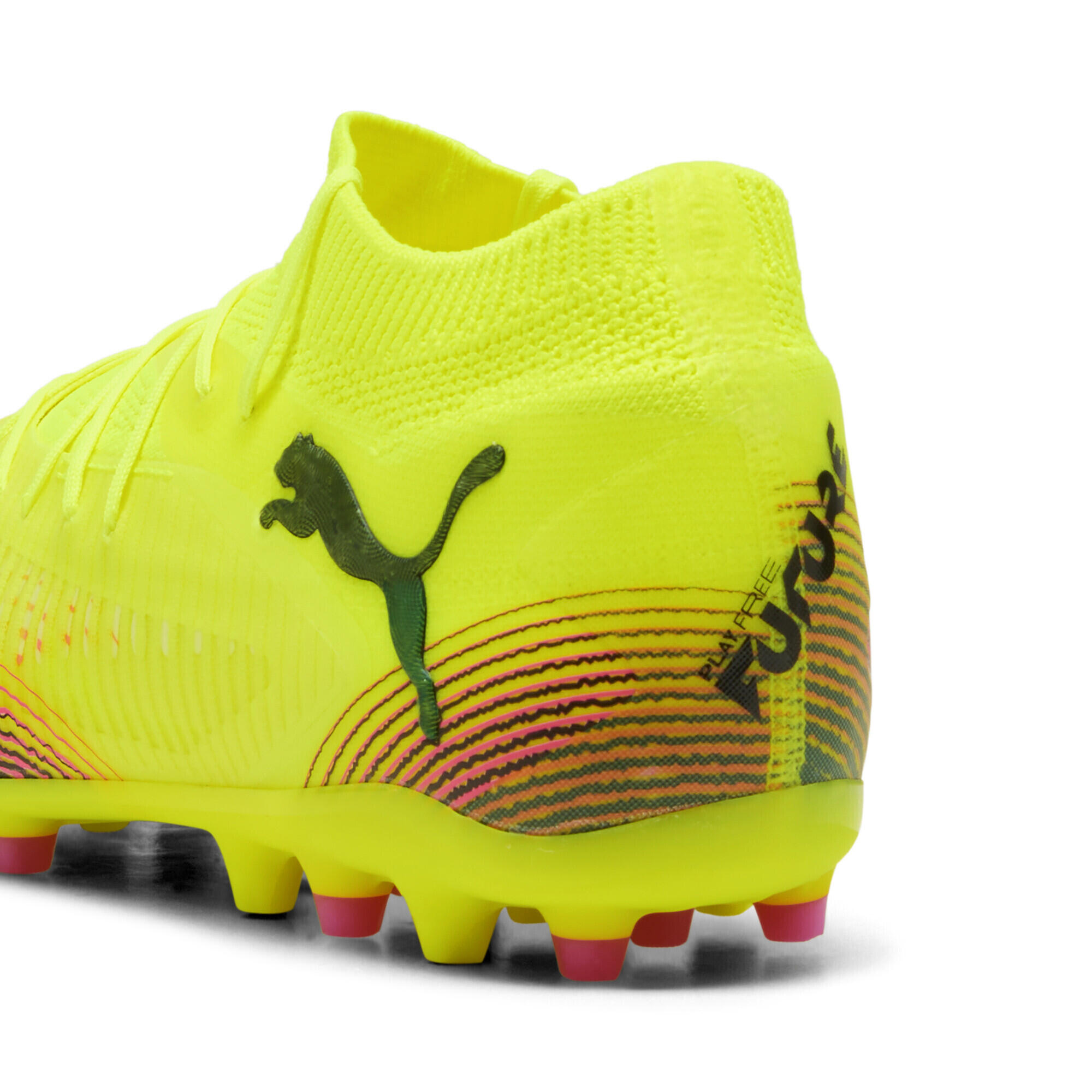 FUTURE 8 PRO MG Fußballschuhe Erwachsene PUMA Yellow Alert Black Sun Struck Pink 2/7