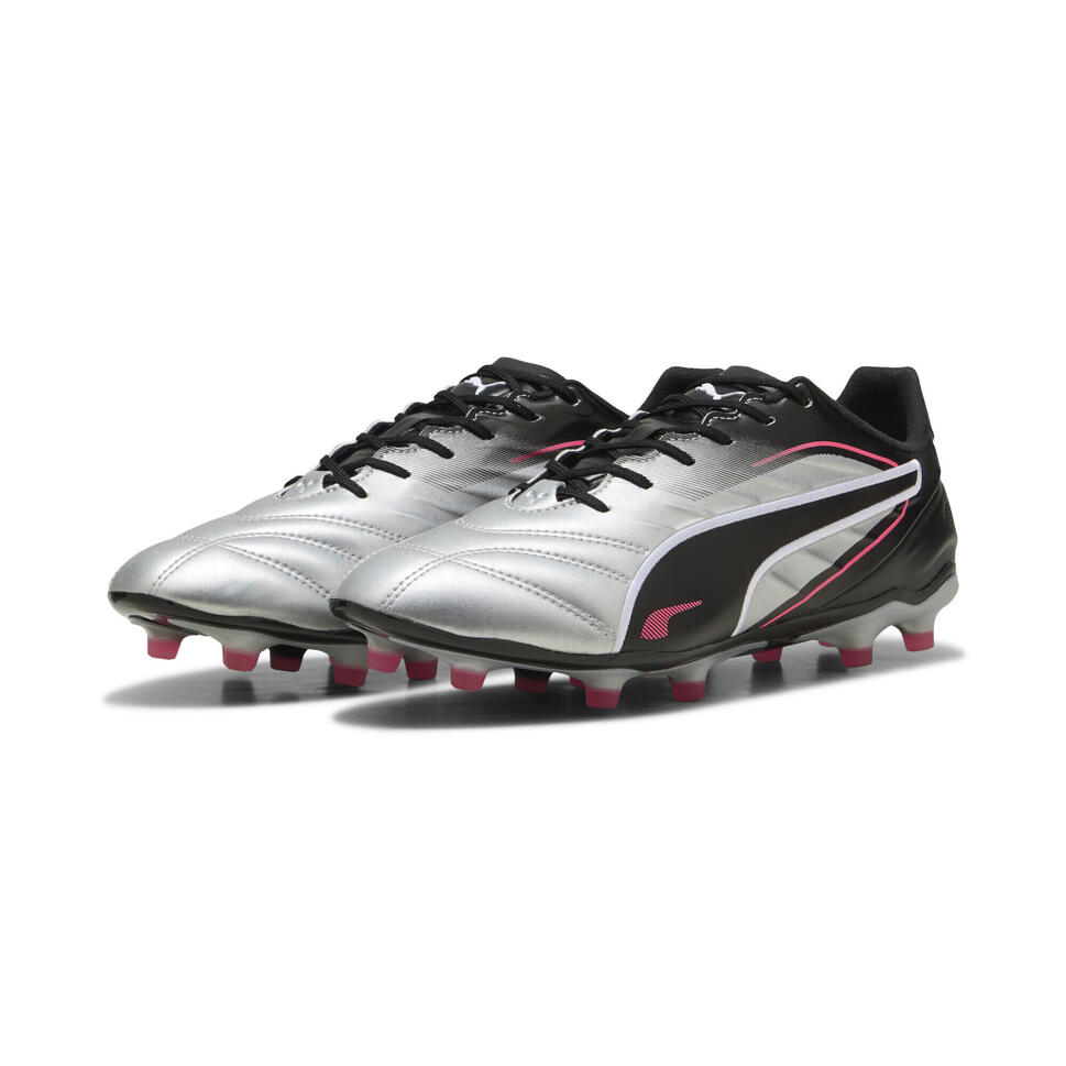 Buty piłkarskie KING Pro FG/AG PUMA Silver Black Sun Struck White Metallic Pink