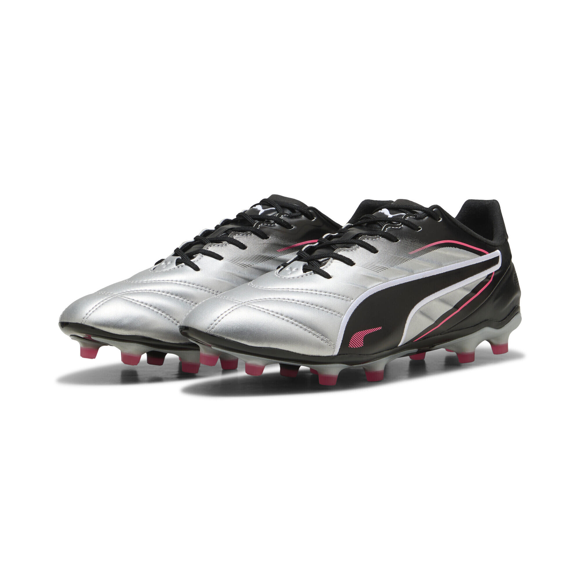 Puma - Chaussures De Football King Pro Fg/ag Unisexe Puma - Chaussures De Football - Blanc|noir|rose - Decathlon