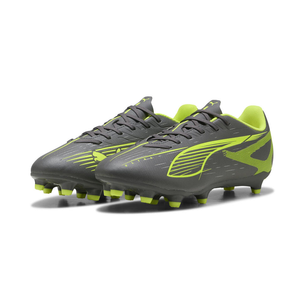 Buty piłkarskie ULTRA 5 PLAY FG/AG PUMA Matte Aged Silver Yellow Alert Blue Gray