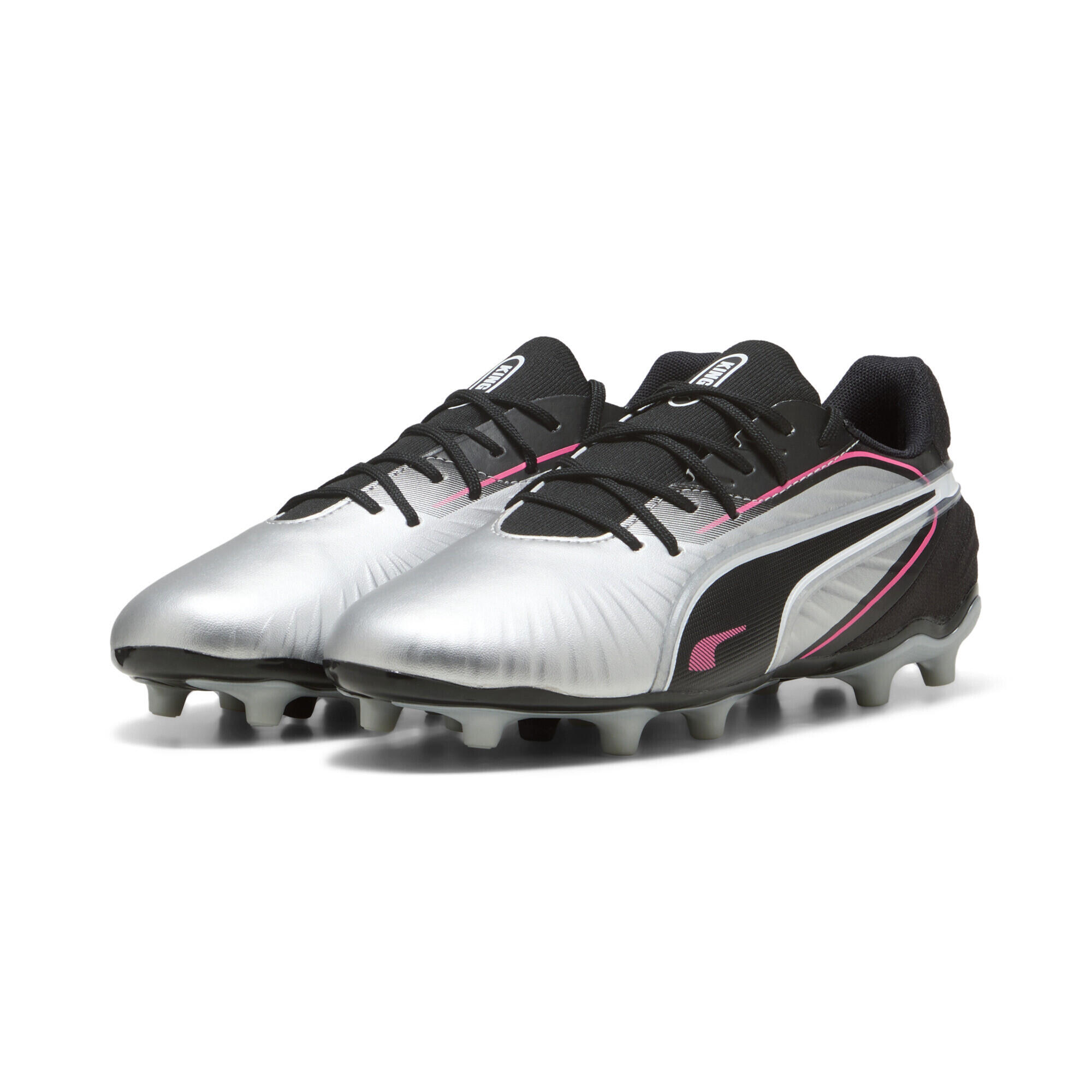 Puma - Chaussures De Football King Match Fg/ag Enfant Et Adolescent Puma - Chaussures De Football - Blanc|noir|rose - Decathlon