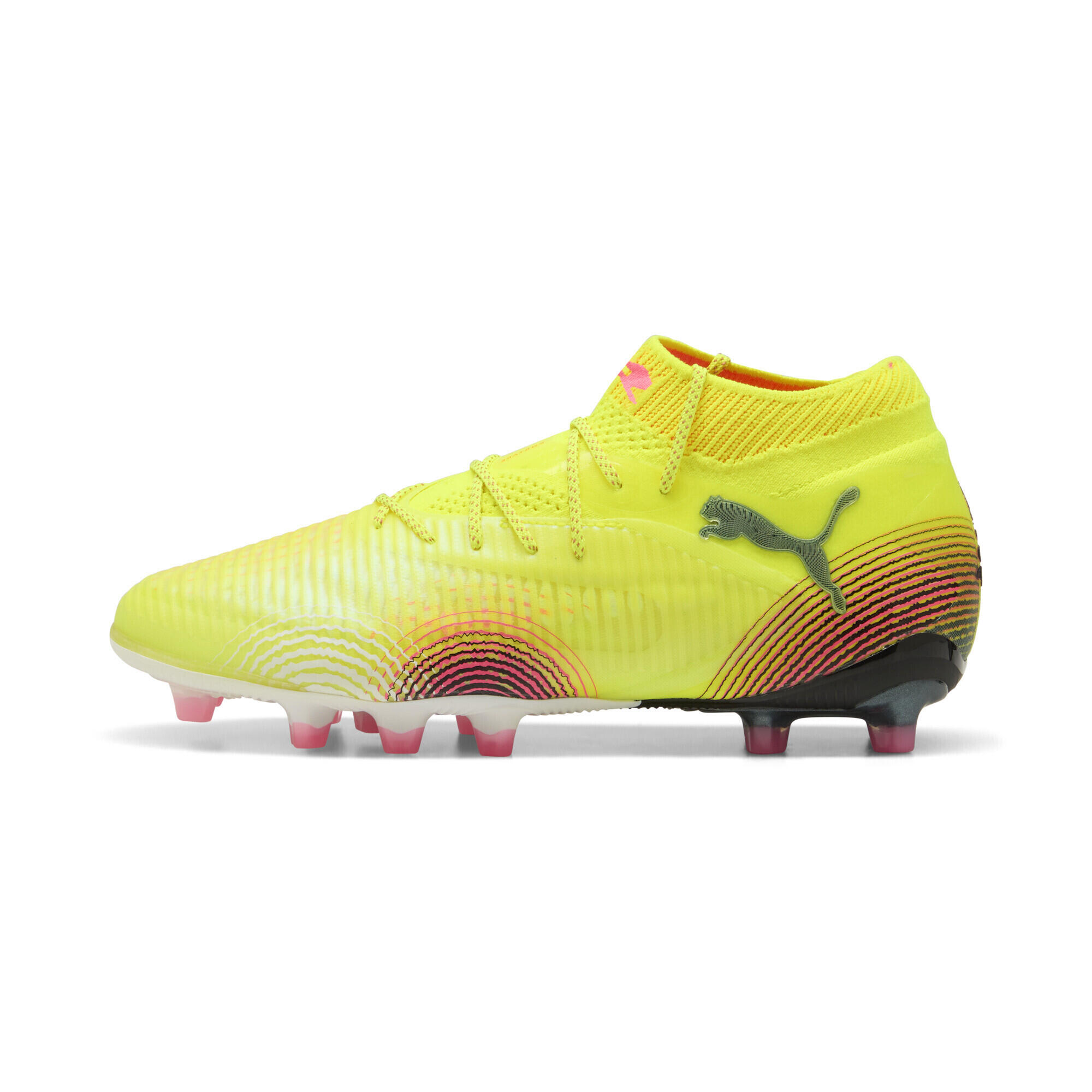FUTURE 8 ULTIMATE AG Fußballschuhe Damen PUMA Yellow Alert Black Sun Struck Pink 3/7