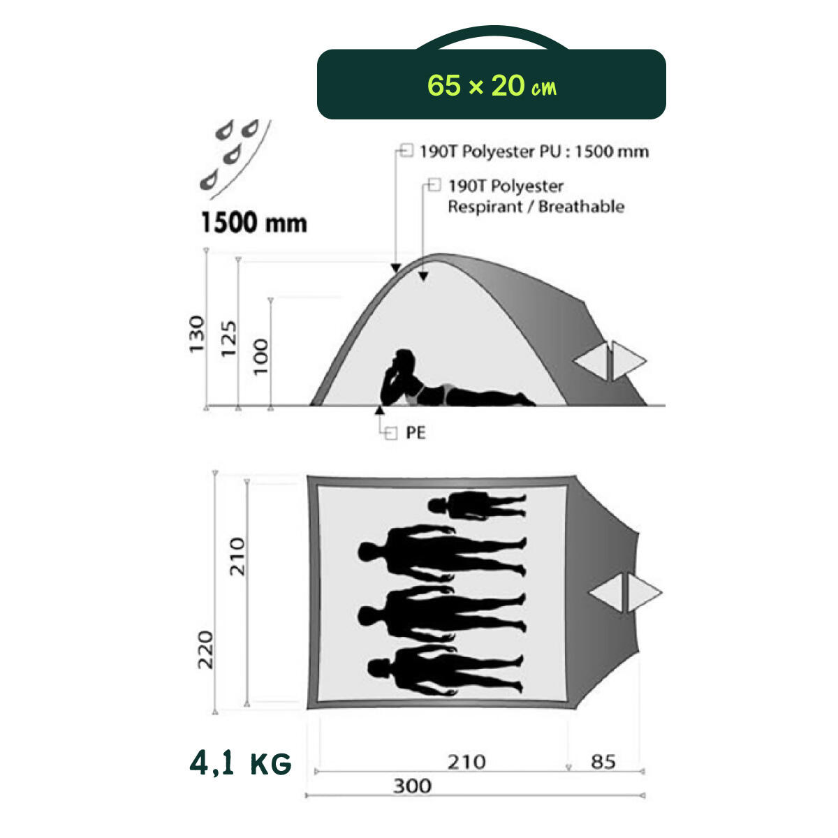 Tenda Corte 3 Wilsa 5/5