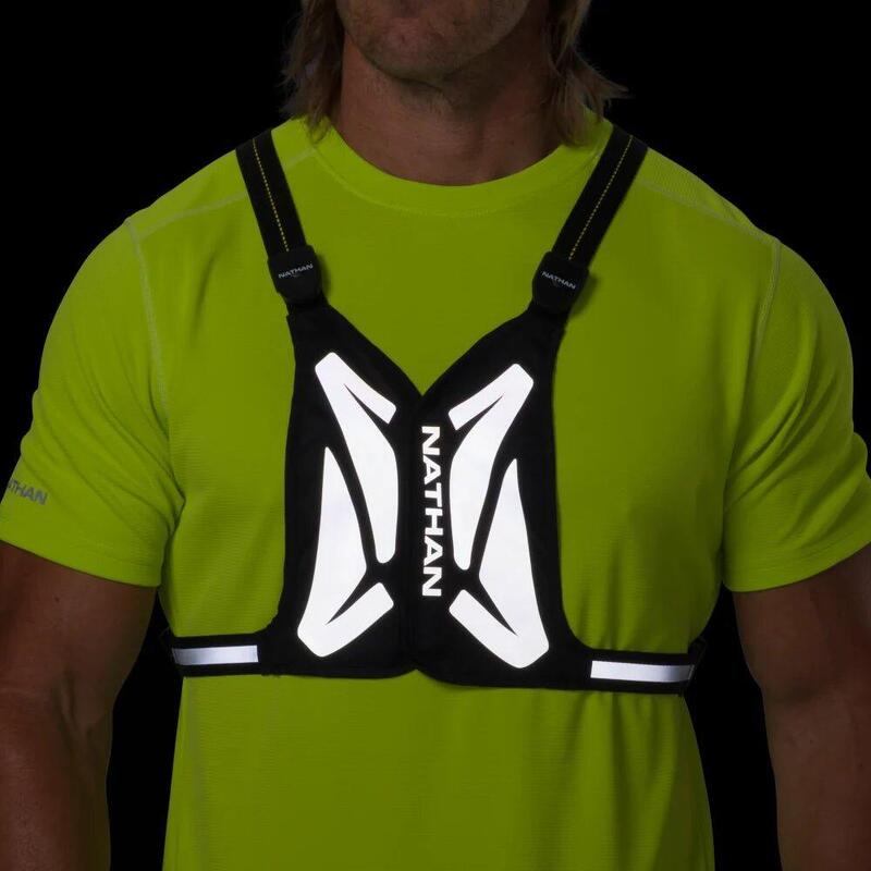 Gilet de running avec éclairage LED réfléchissant "Laser Light Web" Nathan