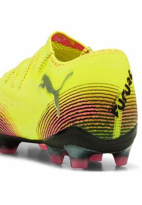 Future 8 ultimate low fg voetbalschoenen puma yellow alert black sun struck pink